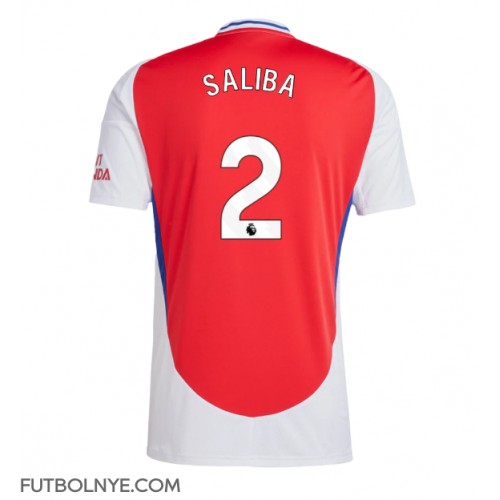 Camiseta Arsenal William Saliba #2 Primera Equipación 2024-25 manga corta